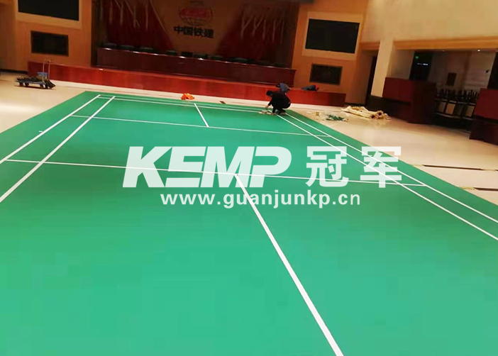 羽毛球地板施工