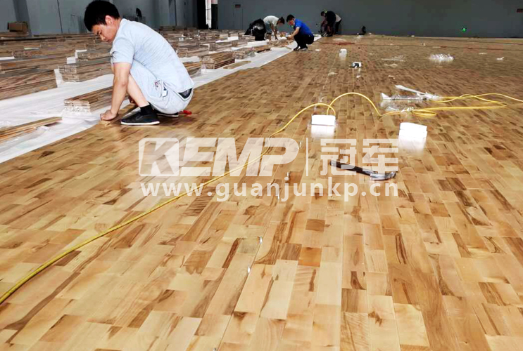 羽毛球場地實木地板施工圖